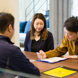 見学・初回打ち合わせ同行など、 手厚くサポート。